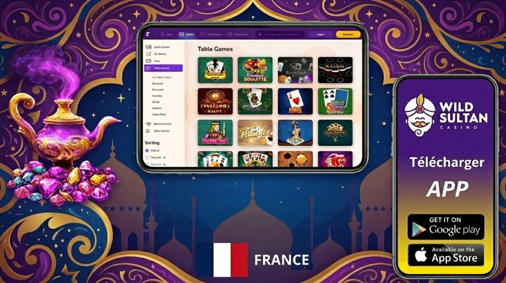 Application mobile Wild Sultan Casino en France